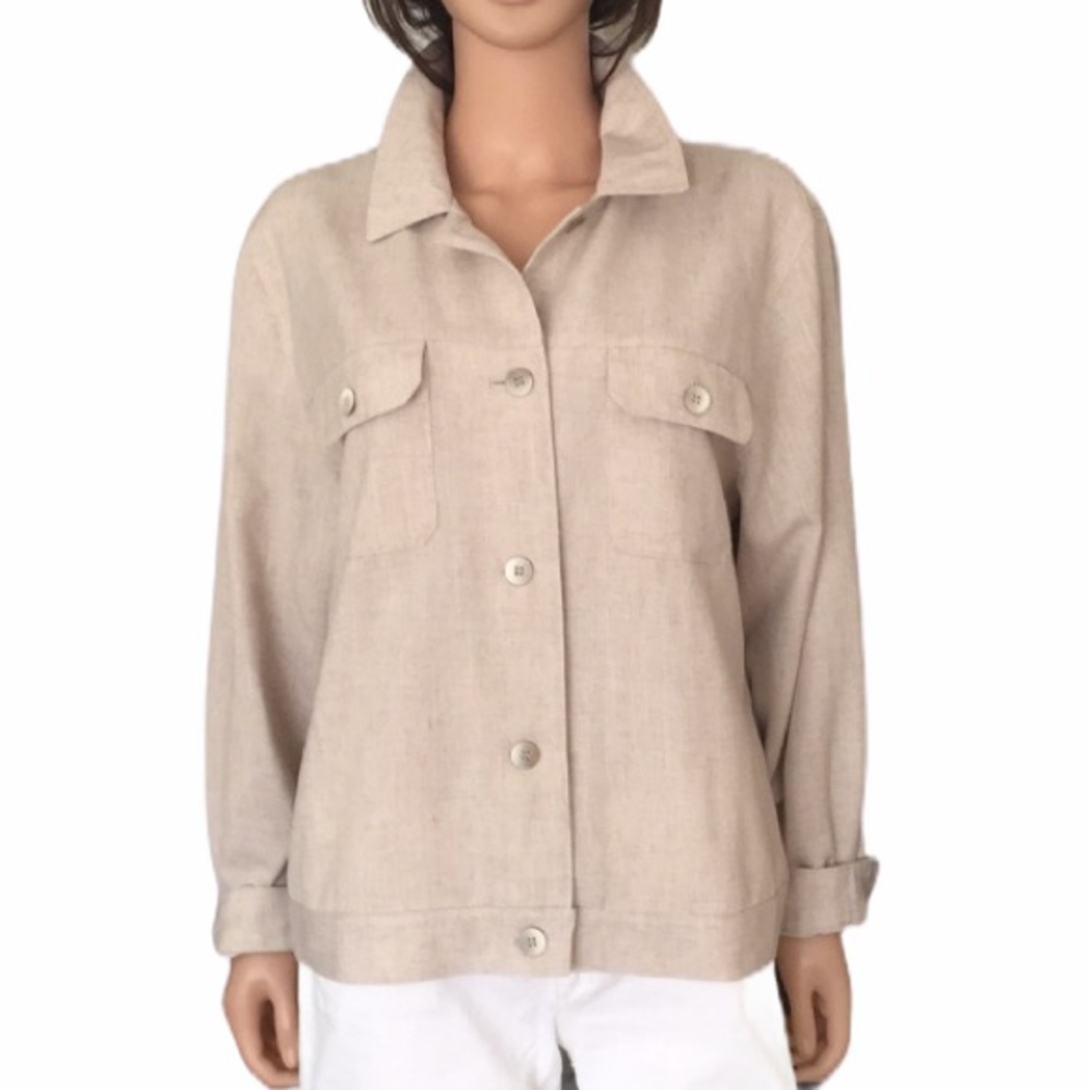 NWOT Vintage Pendleton Beige Blouse Jacket